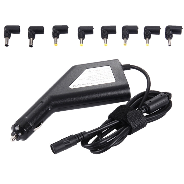 Caricatore universale per auto portatile da 90 W per notebook con 8 adattatori di alimentazione e 1 porta USB per Samsung, Sony, Asus, Acer, IBM, HP, Lenovo, Car Charger