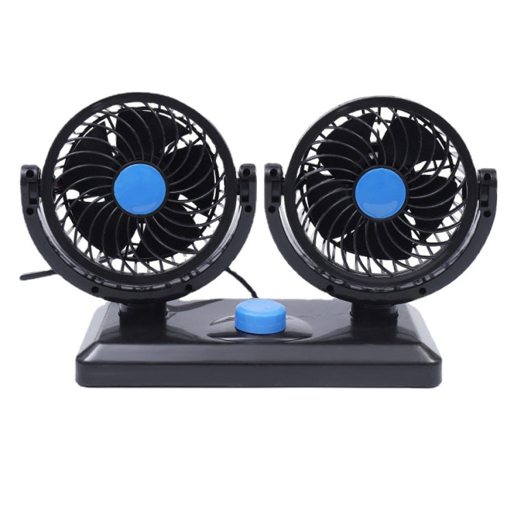 HUXIN HX-T303 Mini ventilatore per auto elettrica a basso rumore con rotazione regolabile a 360 gradi da 6,5 W, DC12V, HX-T303