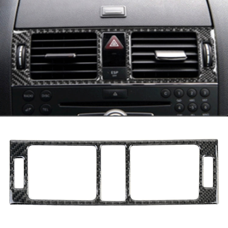 Adesivo decorativo in fibra di carbonio per telaio aria condizionata per cruscotto auto per Mercedes-Benz W204, Dashboard Air Conditioning Frame
