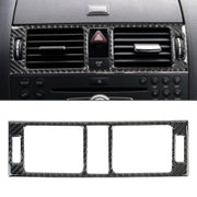 Adesivo decorativo in fibra di carbonio per telaio aria condizionata per cruscotto auto per Mercedes-Benz W204, Dashboard Air Conditioning Frame
