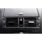 Adesivo decorativo in fibra di carbonio per telaio aria condizionata per cruscotto auto per Mercedes-Benz W204, Dashboard Air Conditioning Frame