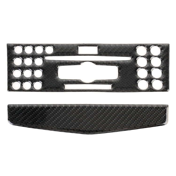 Adesivo decorativo in fibra di carbonio con telaio di regolazione per CD per auto da 2 pezzi per Mercedes-Benz W204, CD Adjustment Frame (A)