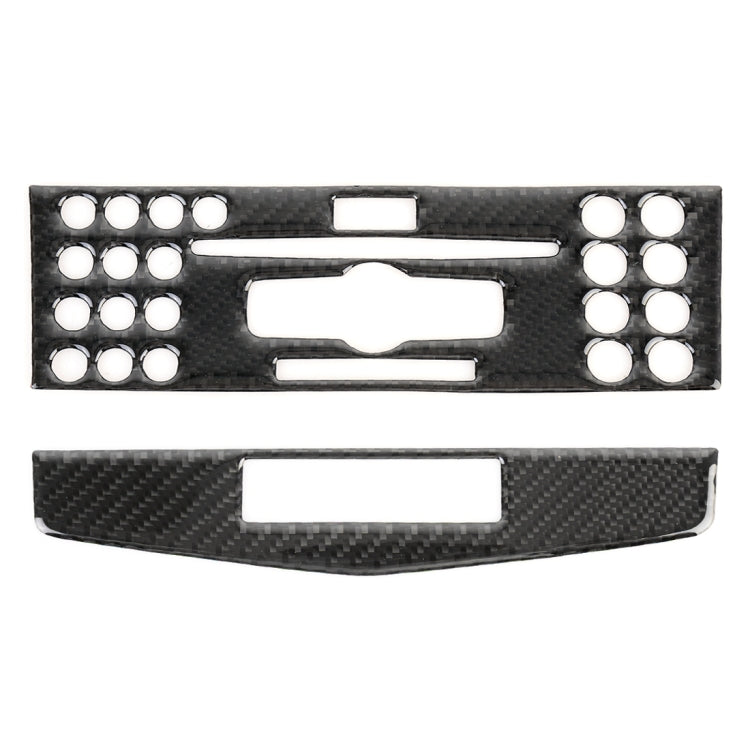 Adesivo decorativo in fibra di carbonio con telaio di regolazione per CD per auto da 2 pezzi per Mercedes-Benz W204, CD Adjustment Frame (B)