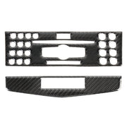 Adesivo decorativo in fibra di carbonio con telaio di regolazione per CD per auto da 2 pezzi per Mercedes-Benz W204, CD Adjustment Frame (B)