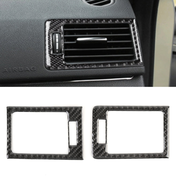 Adesivo decorativo in fibra di carbonio con telaio di uscita dell'aria destro e sinistro per cruscotto dell'auto da 2 pezzi per Mercedes-Benz W204, Dashboard Right and Left Air Outlet Frame