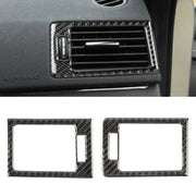 Adesivo decorativo in fibra di carbonio con telaio di uscita dell'aria destro e sinistro per cruscotto dell'auto da 2 pezzi per Mercedes-Benz W204, Dashboard Right and Left Air Outlet Frame