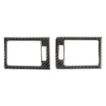 Adesivo decorativo in fibra di carbonio con telaio di uscita dell'aria destro e sinistro per cruscotto dell'auto da 2 pezzi per Mercedes-Benz W204, Dashboard Right and Left Air Outlet Frame