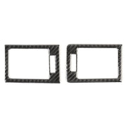 Adesivo decorativo in fibra di carbonio con telaio di uscita dell'aria destro e sinistro per cruscotto dell'auto da 2 pezzi per Mercedes-Benz W204, Dashboard Right and Left Air Outlet Frame