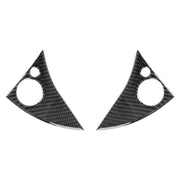 Adesivo decorativo in fibra di carbonio con pulsante del volante per auto da 2 pezzi per Mercedes-Benz W204, Steering Wheel Button