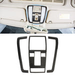 Adesivo decorativo in fibra di carbonio per pannello luminoso anteriore per auto da 3 pezzi per Mercedes-Benz W204, Front Dome Light Panel