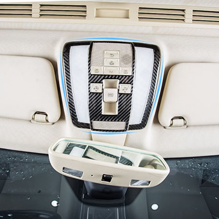 Adesivo decorativo in fibra di carbonio per pannello luminoso anteriore per auto da 3 pezzi per Mercedes-Benz W204, Front Dome Light Panel