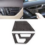 Adesivo decorativo in fibra di carbonio per telaio di regolazione del sedile della porta anteriore dell'auto da 2 pezzi per Mercedes-Benz W204, Front Door Seat Adjustment Frame