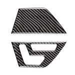 Adesivo decorativo in fibra di carbonio per telaio di regolazione del sedile della porta anteriore dell'auto da 2 pezzi per Mercedes-Benz W204, Front Door Seat Adjustment Frame