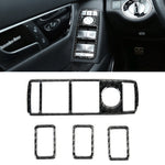 Adesivo decorativo in fibra di carbonio per pannello alzacristallo auto da 4 pezzi per Mercedes-Benz W204, Window Lift Panel