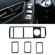Adesivo decorativo in fibra di carbonio per pannello alzacristallo auto da 4 pezzi per Mercedes-Benz W204, Window Lift Panel