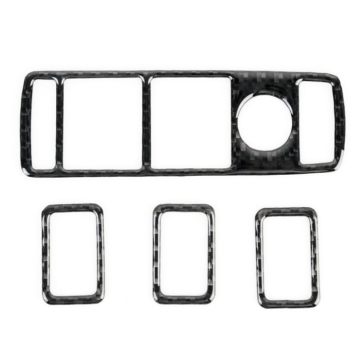 Adesivo decorativo in fibra di carbonio per pannello alzacristallo auto da 4 pezzi per Mercedes-Benz W204, Window Lift Panel