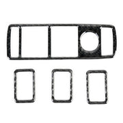 Adesivo decorativo in fibra di carbonio per pannello alzacristallo auto da 4 pezzi per Mercedes-Benz W204, Window Lift Panel