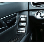 Adesivo decorativo in fibra di carbonio per pannello alzacristallo auto da 4 pezzi per Mercedes-Benz W204, Window Lift Panel