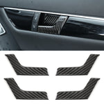 Adesivo decorativo in fibra di carbonio per pannello maniglia interna portiera auto da 4 pezzi per Mercedes-Benz W204, Door Inner Handle Panel