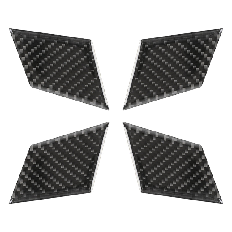 4 pezzi di adesivo decorativo in fibra di carbonio per maniglia interna della portiera dell'auto, pannello da polso, per Mercedes-Benz W204, Door Inner Handle Wrist Panel