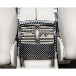 Adesivo decorativo in fibra di carbonio con telaio di uscita dell'aria posteriore per auto da 2 pezzi per Mercedes-Benz W204, Rear Air Outlet Frame