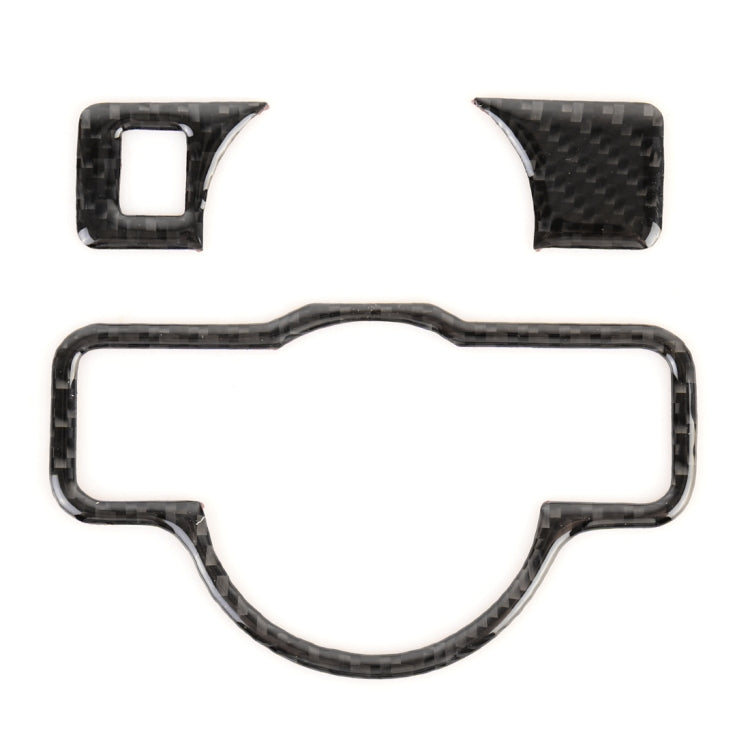 Adesivo decorativo in fibra di carbonio per pannello interruttori fari auto da 3 pezzi per Mercedes-Benz W204, Headlight Switch Panel