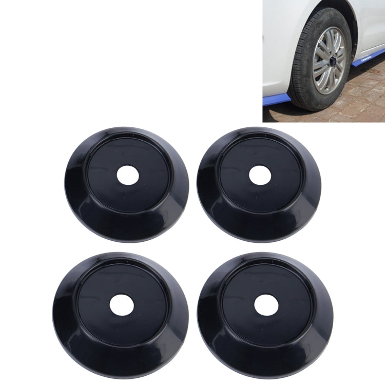 4 pezzi di accessori per lo styling dell'auto in plastica. Adesivo distintivo dell'emblema dell'auto. Coprimozzo della ruota. Copertura centrale