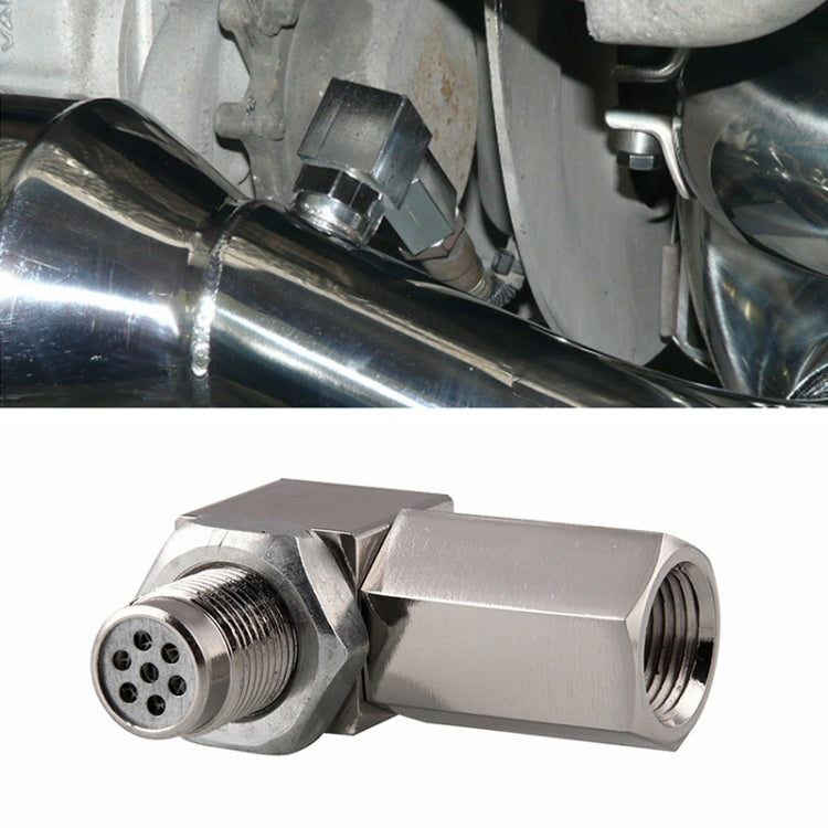Sensore di ossigeno per auto da 90 gradi, distanziatore, luce del motore, controllo CEL, mini convertitore catalitico M18 x 1,5, 90 Degree