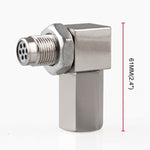 Sensore di ossigeno per auto da 90 gradi, distanziatore, luce del motore, controllo CEL, mini convertitore catalitico M18 x 1,5, 90 Degree