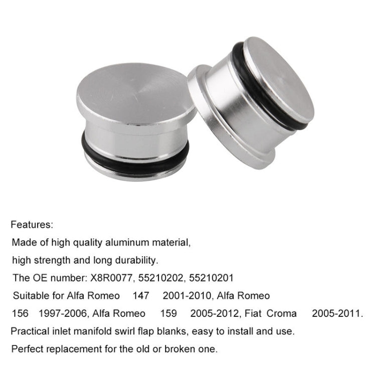 5 PZ Auto Modificata Collettore di Aspirazione Swirl Flap Blanks Collettore di Aspirazione Valvola Vite a Testa Cilindro X8R0077/55210202/55210201 per Alfa Romeo, For Alfa Romeo