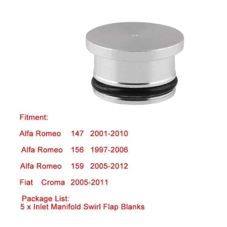 5 PZ Auto Modificata Collettore di Aspirazione Swirl Flap Blanks Collettore di Aspirazione Valvola Vite a Testa Cilindro X8R0077/55210202/55210201 per Alfa Romeo, For Alfa Romeo