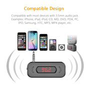 Doosl DSER116 Trasmettitore FM multifunzionale per auto, ricevitore musicale wireless con jack da 3,5 mm e display LCD, supporta chiamate in vivavoce, DSER116