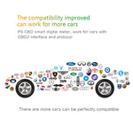 P9 HUD Misuratore digitale auto OBD2 3,6" multicolore