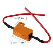 Resistore di carico decodificatore cancellazione errori Canbus per auto da 2 pezzi LED 25W 25 Ohm senza decodificatore lampeggiante, 25W 25 Ohm