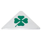 Quadrifoglio Erba Simbolo della fortuna Triangolo sottile in alluminio Emblema distintivo Etichettatura Adesivo Styling Decorazione cruscotto auto, Four Leaf Clover 1, Four Leaf Clover 2