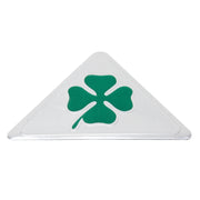 Quadrifoglio Erba Simbolo della fortuna Triangolo sottile in alluminio Emblema distintivo Etichettatura Adesivo Styling Decorazione cruscotto auto, Four Leaf Clover 1, Four Leaf Clover 2