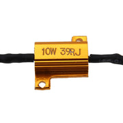 Resistore di carico decodificatore cancellatore errori Canbus per auto da 2 pezzi LED 10W 39 Ohm senza decodificatore lampeggiante, 10W 39 Ohm