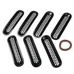 7 PCS Auto Da Corsa Anteriore Griglia Griglia Rete Insetti per Jeep Wrangler JK 2007-2017, For Jeep Wrangler 2007-2017