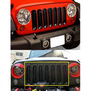 7 PCS Auto Da Corsa Anteriore Griglia Griglia Rete Insetti per Jeep Wrangler JK 2007-2017, For Jeep Wrangler 2007-2017