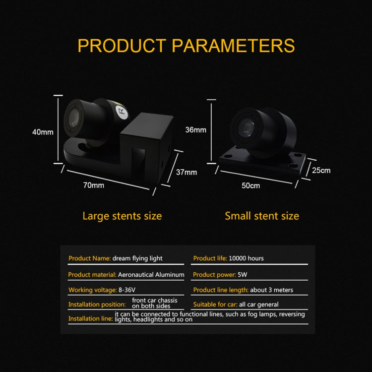 Lampade LED proiezione porte auto 8-36V 2 pezzi