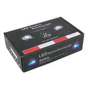 2 pezzi DC 12V 6W 400 LM 6000K Tri Circular Car DRL Lampada con luci bianche di marcia diurna, lunghezza cavo: 50 cm, DC 12V 6W 400 LM