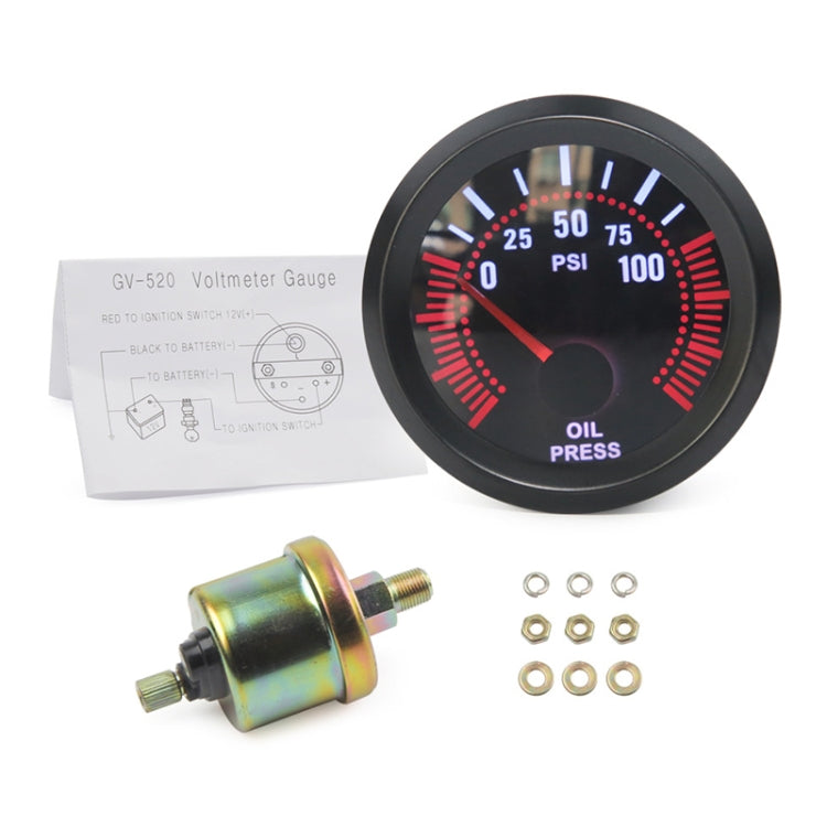 Manometro per pressa olio modificato per auto universale da 52 mm 12 V, Oil Press Gauge