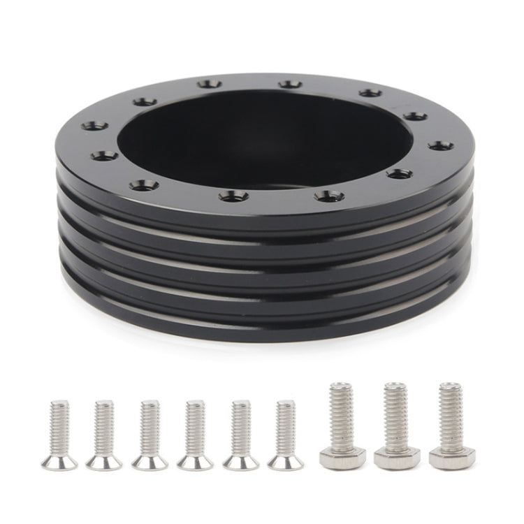 Mozzo per auto per kit adattatore per volante da 6 a 3 fori Bulloni distanziatori per volante, Adapter (Black), Adapter (Silver)