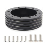 Mozzo per auto per kit adattatore per volante da 6 a 3 fori Bulloni distanziatori per volante, Adapter (Black), Adapter (Silver)