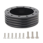 Mozzo per auto per kit adattatore per volante da 6 a 3 fori Bulloni distanziatori per volante, Adapter (Black), Adapter (Silver)