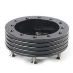 Mozzo per auto per kit adattatore per volante da 6 a 3 fori Bulloni distanziatori per volante, Adapter (Black), Adapter (Silver)