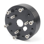 Mozzo per auto per kit adattatore per volante da 6 a 3 fori Bulloni distanziatori per volante, Adapter (Black), Adapter (Silver)