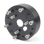 Mozzo per auto per kit adattatore per volante da 6 a 3 fori Bulloni distanziatori per volante, Adapter (Black), Adapter (Silver)