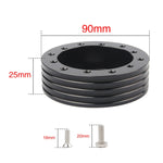 Mozzo per auto per kit adattatore per volante da 6 a 3 fori Bulloni distanziatori per volante, Adapter (Black), Adapter (Silver)