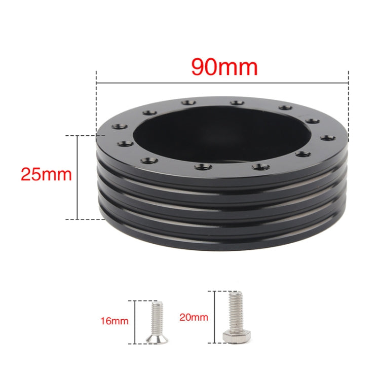 Mozzo per auto per kit adattatore per volante da 6 a 3 fori Bulloni distanziatori per volante, Adapter (Black), Adapter (Silver)